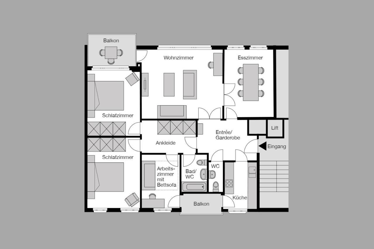 City Stay Furnished Apartments - Fäsenstaubstrasse Schaffhausen Exteriör bild